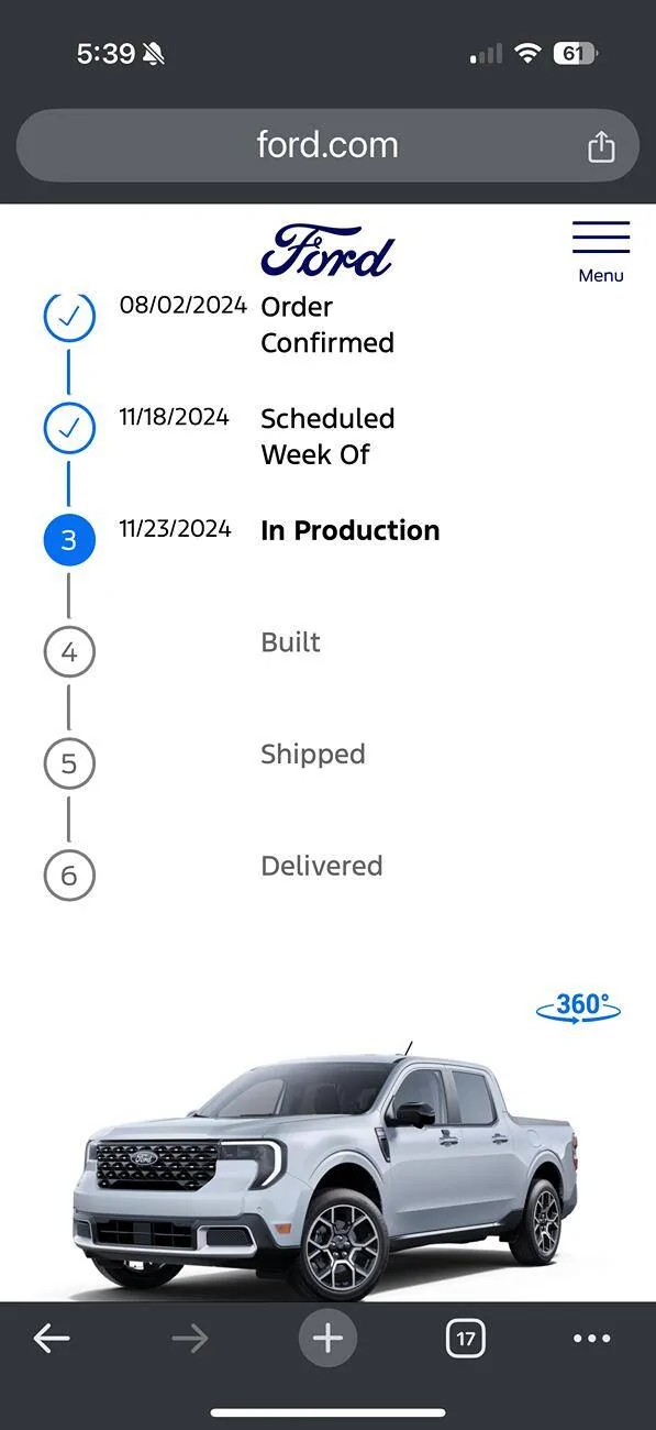 Ford Maverick 2025 Maverick Now Shipping! Received my Shipped update IMG_0182