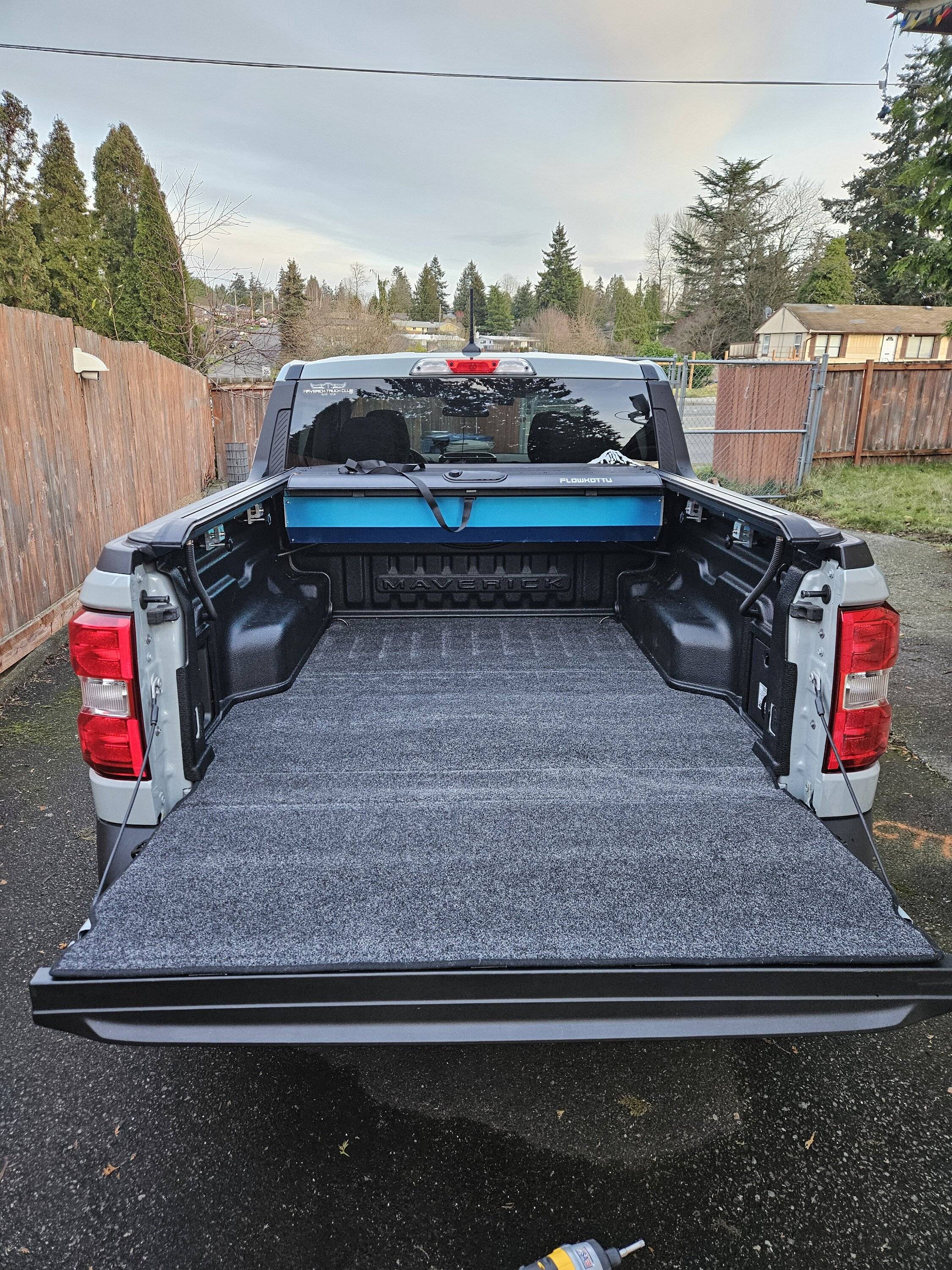 Ford Maverick Replaced "factory" drop in bed liner tray and Tailgate with bedrug 1000017253