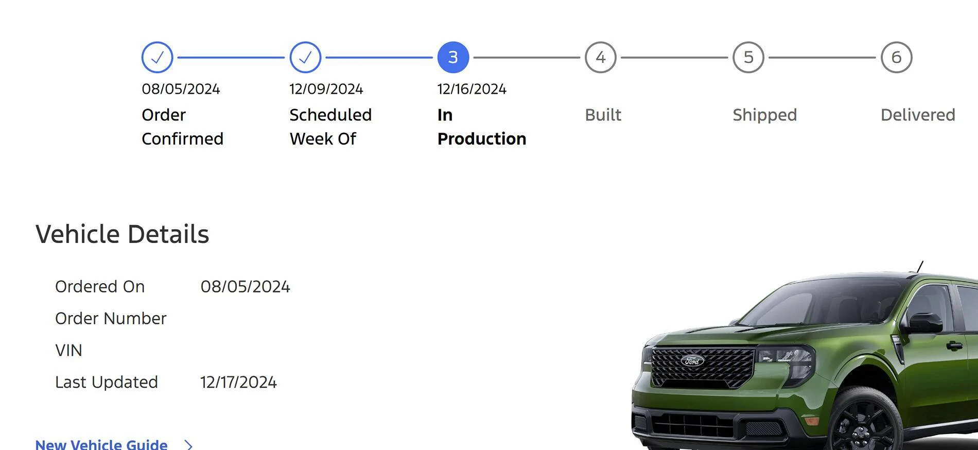 Ford Maverick 2025 Maverick Now Shipping! Received my Shipped update Screenshot 2024-12-17 160954