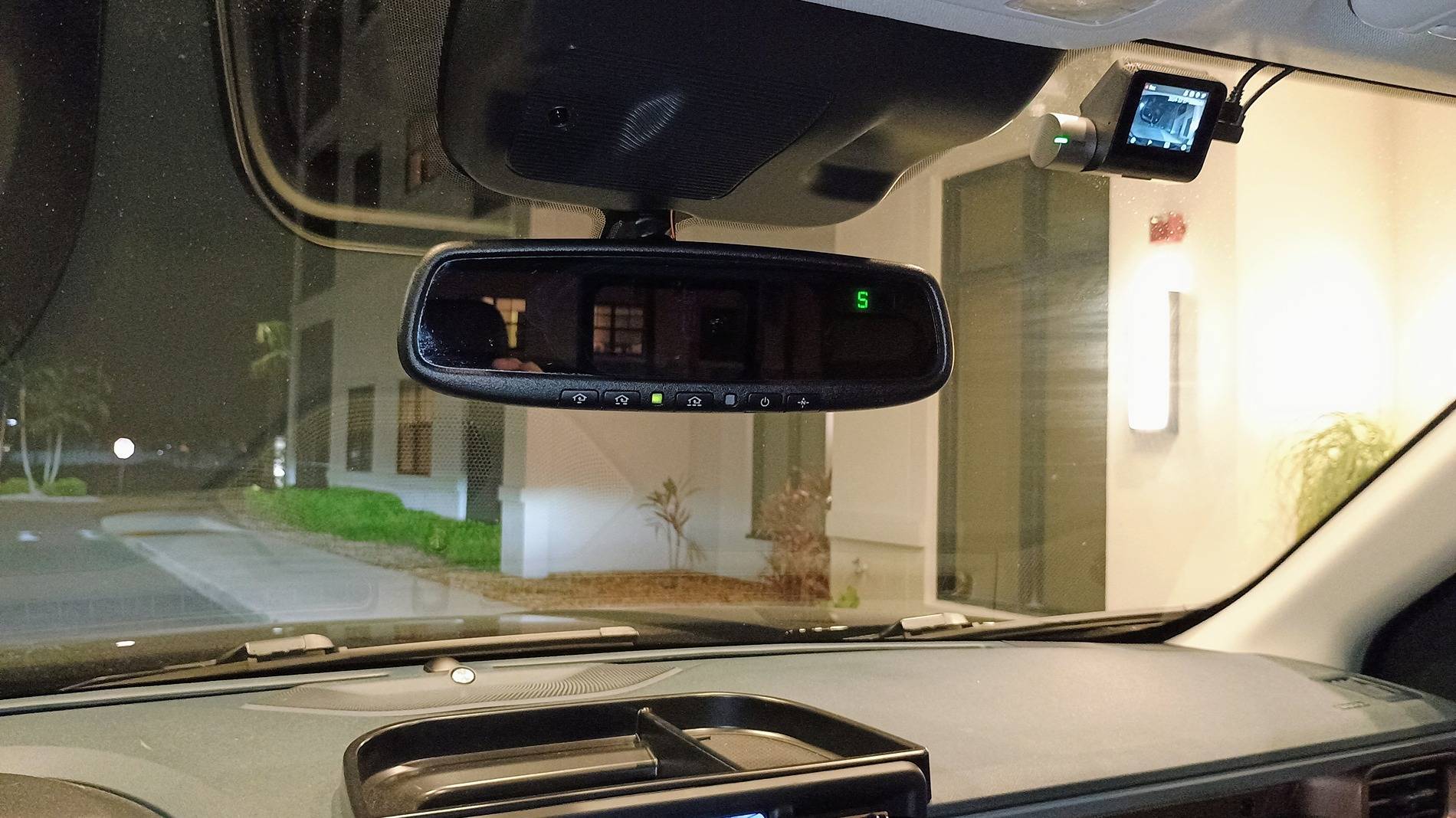 Ford Maverick Where do you put your garage door opener? Gentex Homelink Mirror2