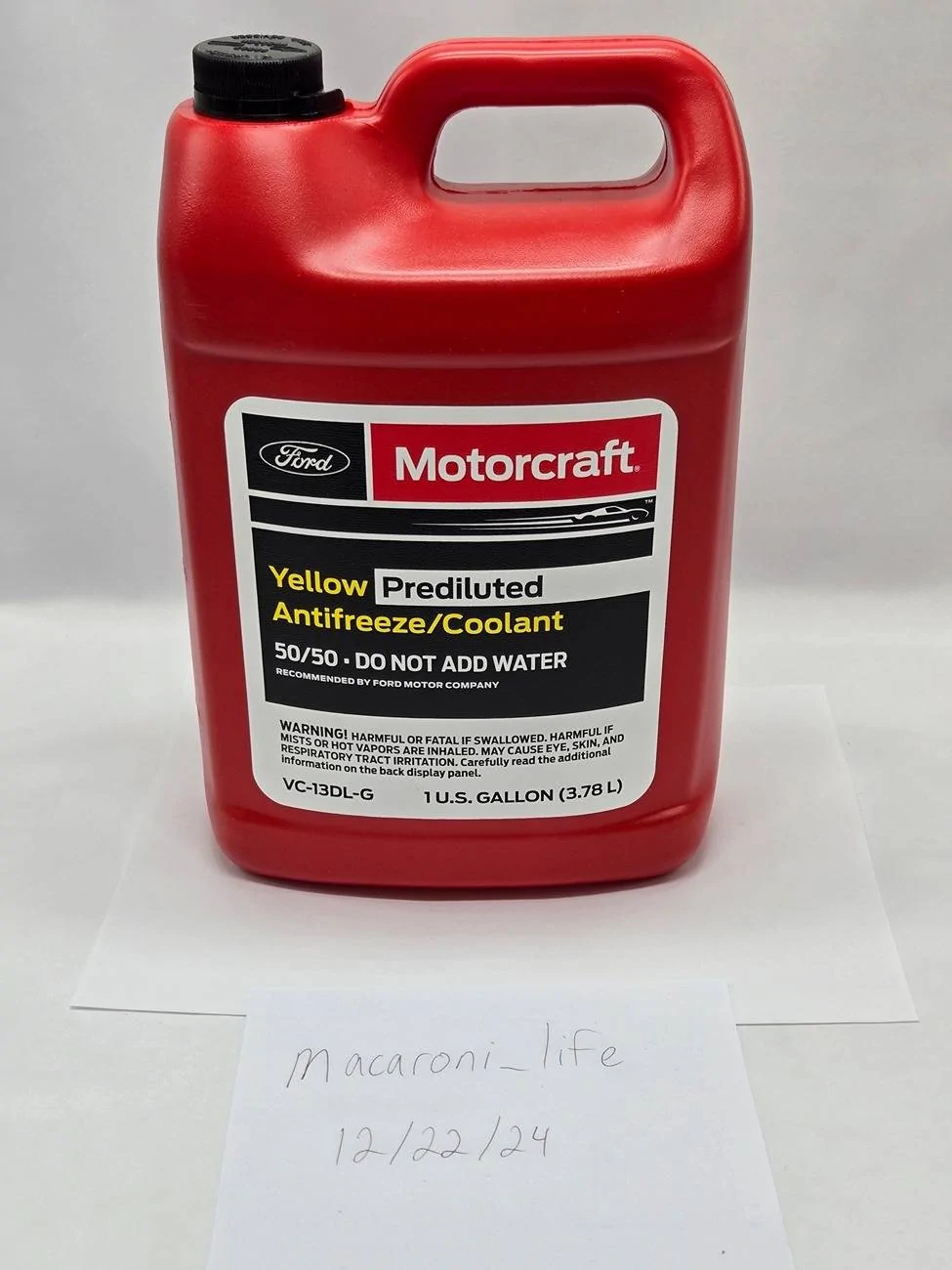 Ford Maverick FS: Motorcraft pre-diluted coolant (1 gal) | VC-13DL-G 2024-12-22 12.05.04