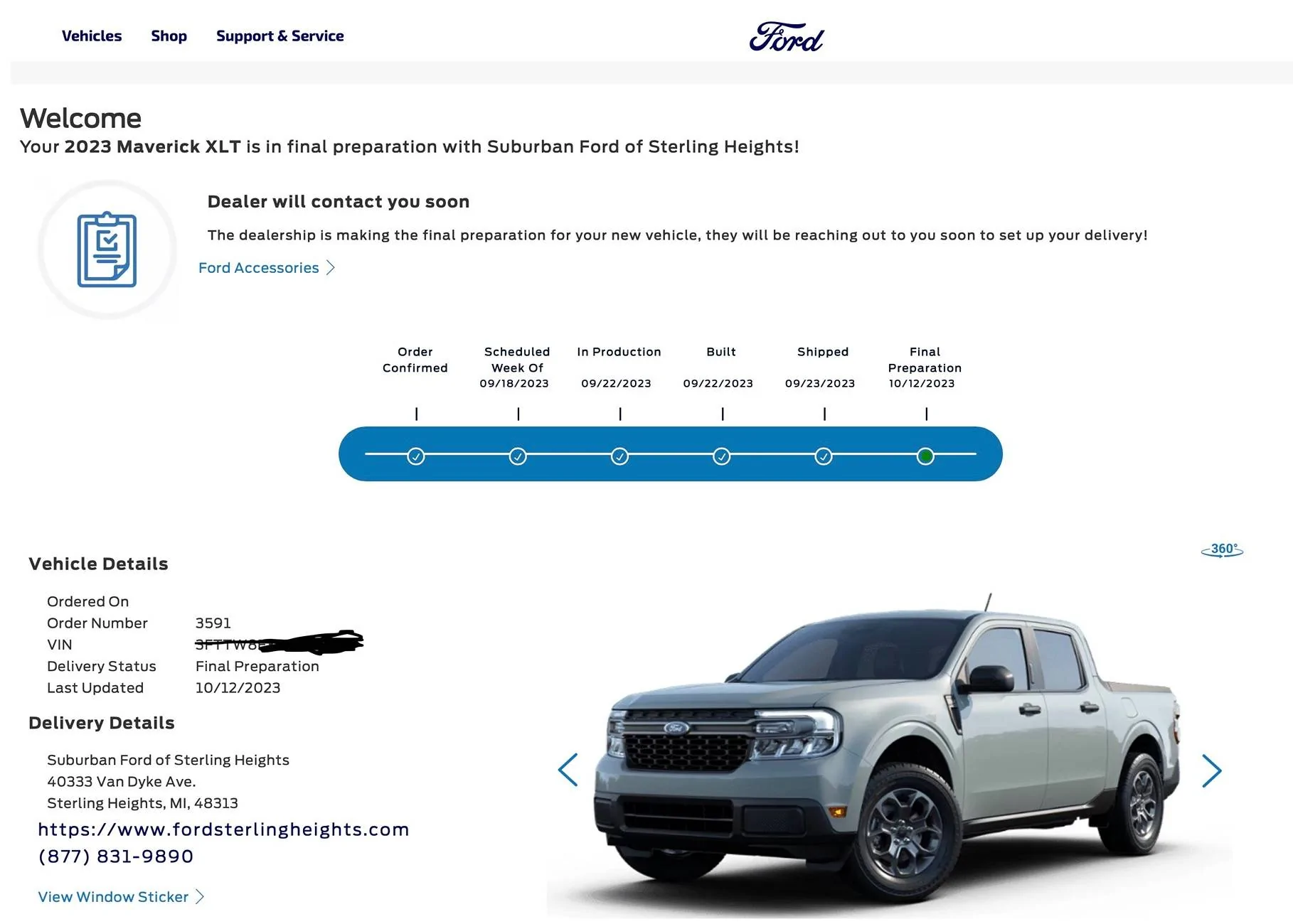 Ford Maverick New 2025 Maverick Delivery in Michigan? Screenshot 2023-10-12 at 12.34.28 PM