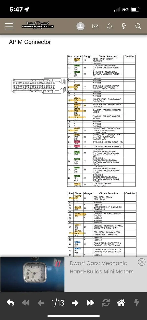 Ford Maverick Sync4 APIM and 13.2" Screen Installation Guide (Lariat Models) IMG_4139