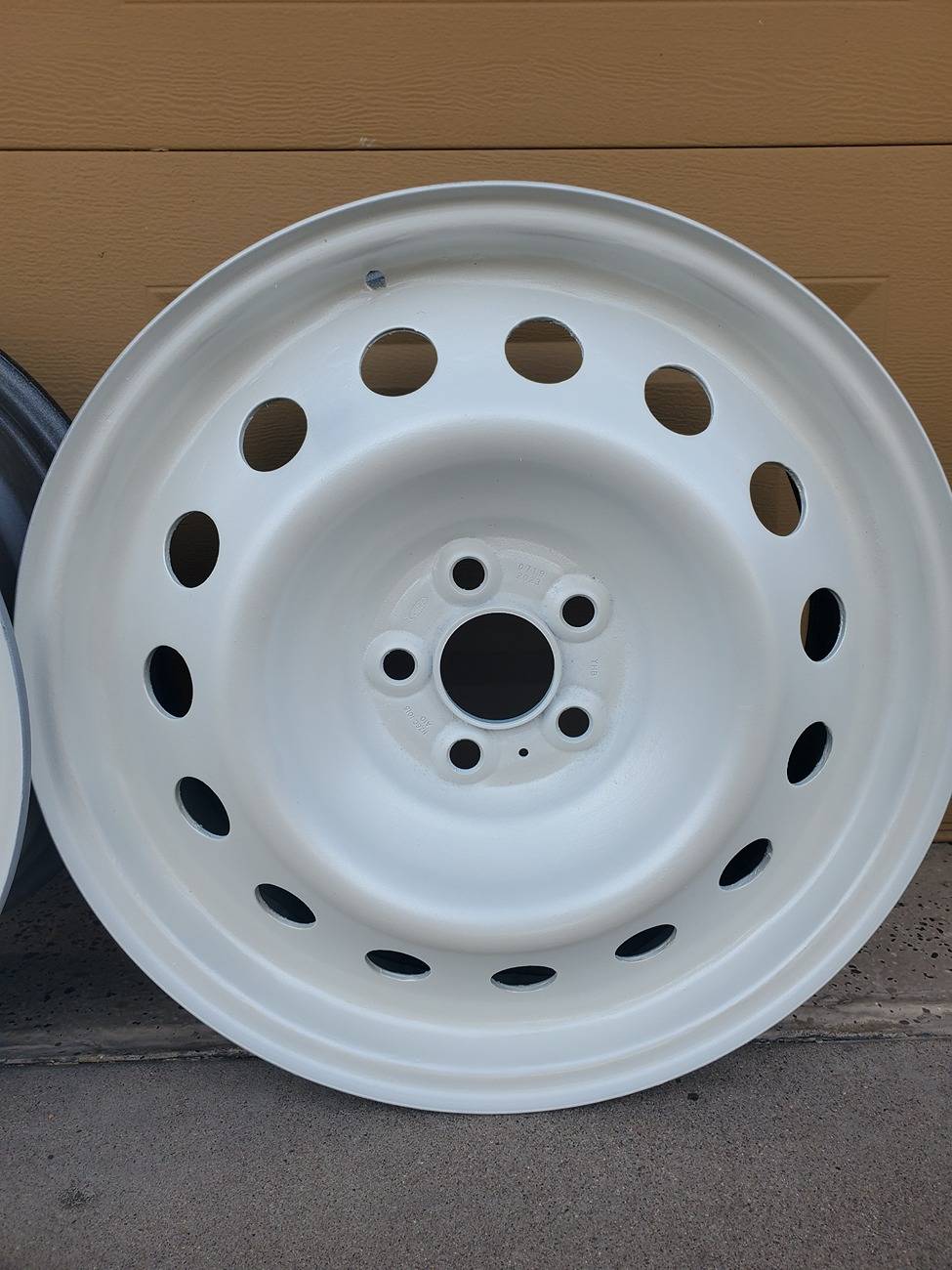Ford Maverick White Painted Steelies $200 01