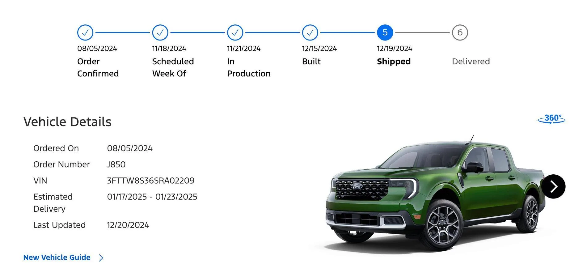 Ford Maverick My truck was delivered today right on time Screenshot 2024-12-27 at 6.24.14 AM