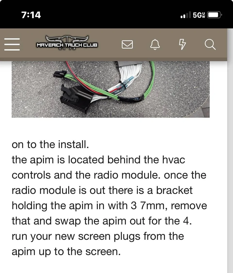 Ford Maverick Sync4 APIM and 13.2" Screen Installation Guide (Lariat Models) IMG_4481
