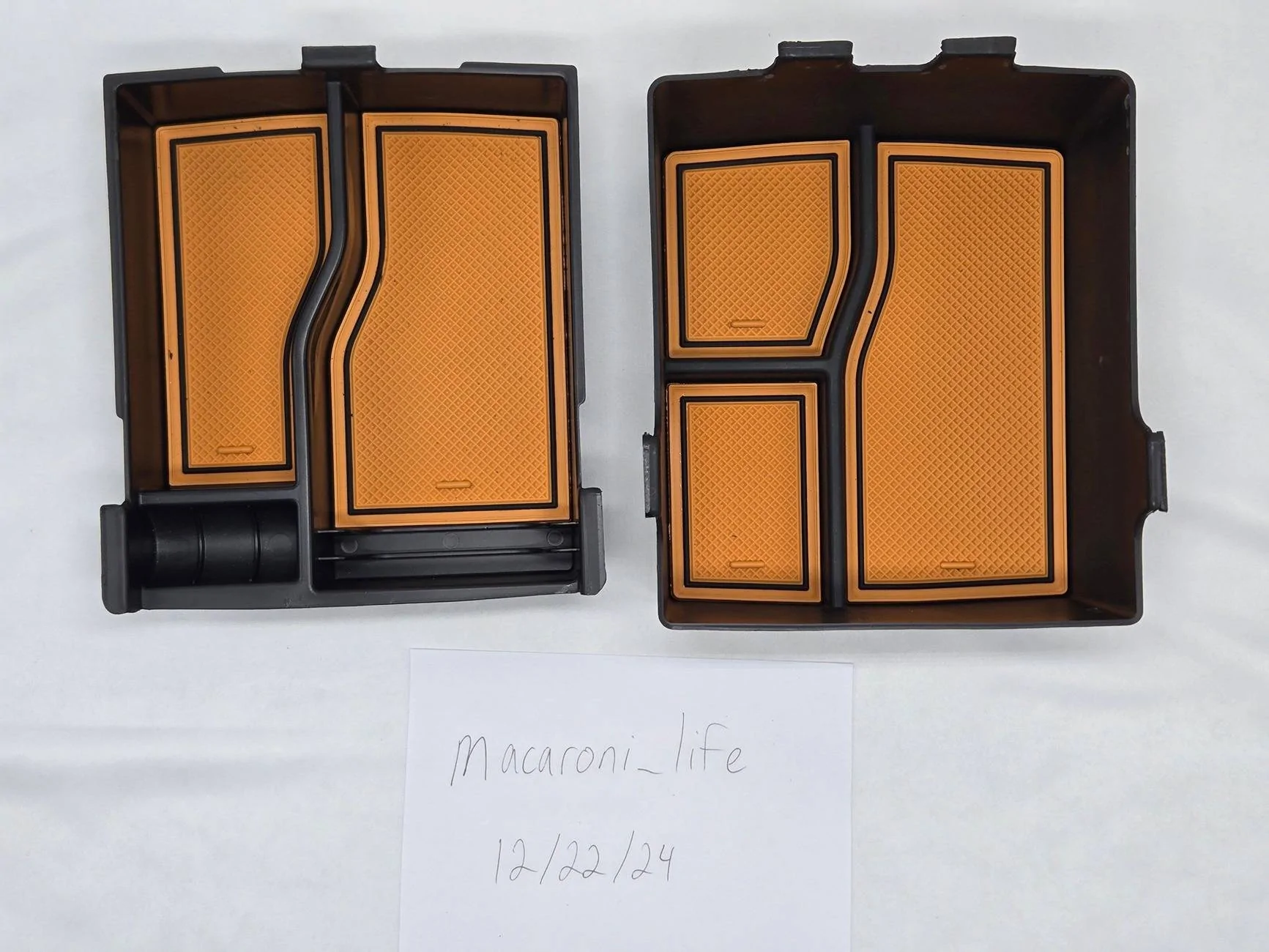 Ford Maverick FS: Muslogy dual level center console organizer tray (light brown) 2024-12-22 12.04.21