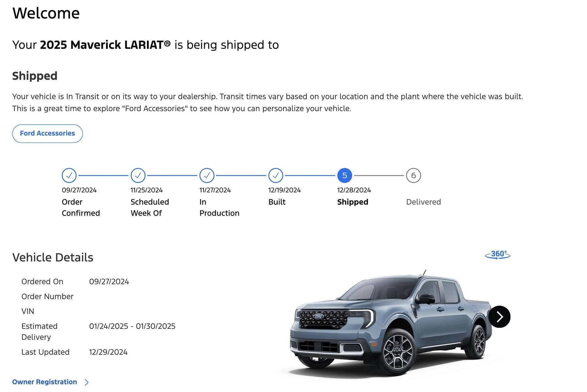 Ford Maverick 2025 Maverick Now Shipping! Received my Shipped update 2025Shipped_notic