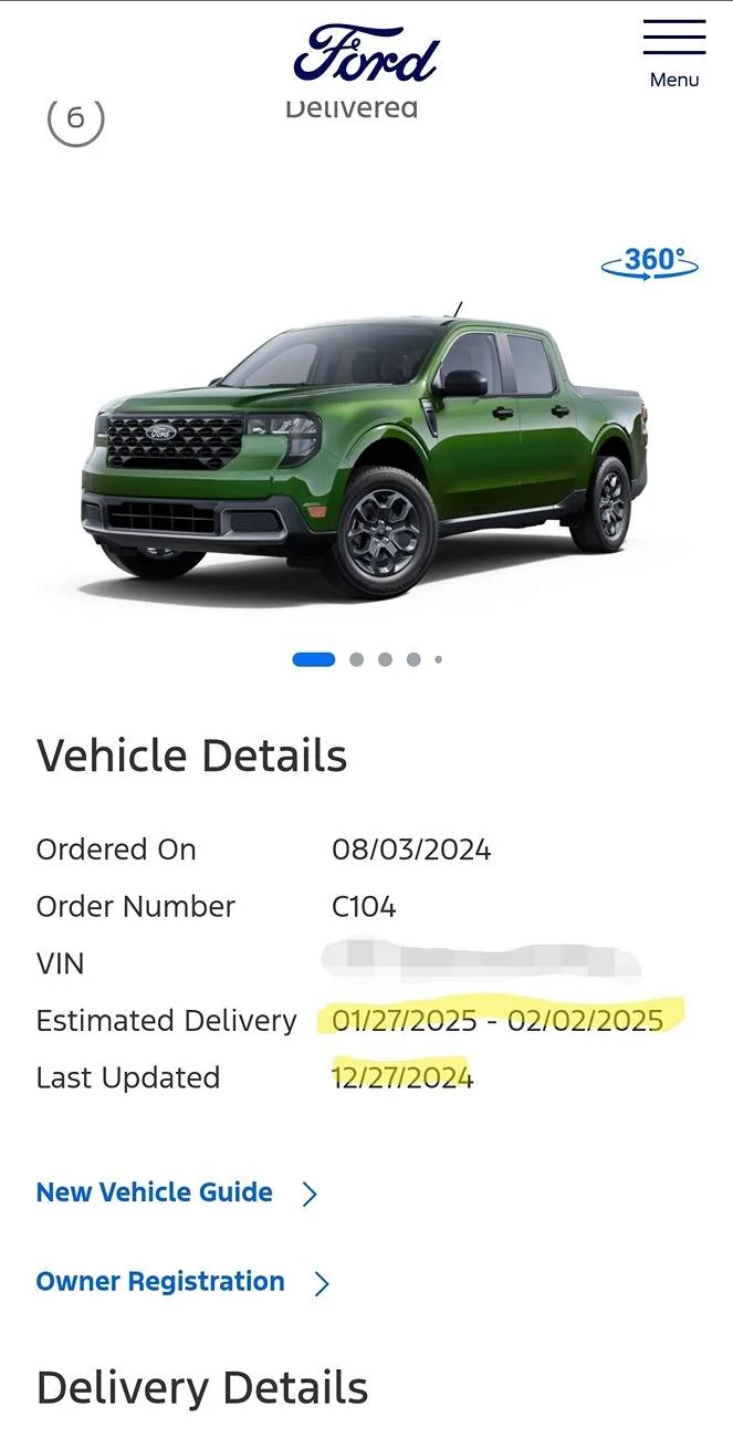 Ford Maverick 2025 Maverick XL build date Screenshot_20241230_070632_Chrom
