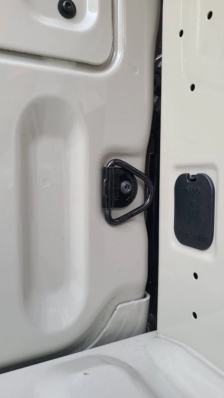 Ford Maverick Tailgate tie down anchors / hooks that work with Tailgate Assist strut -- installed pics 20241230_165108