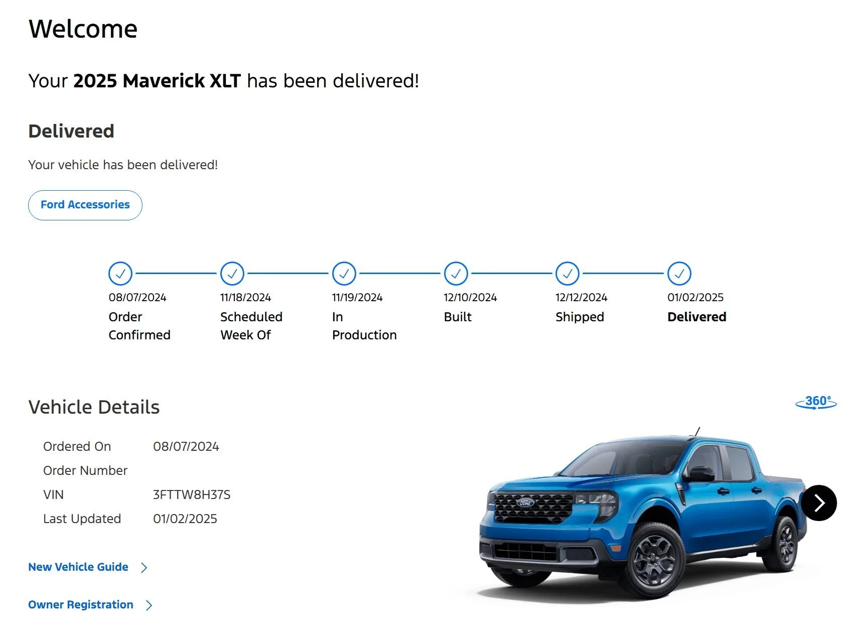 Ford Maverick First 2025 Mavericks have been delivered! Mav