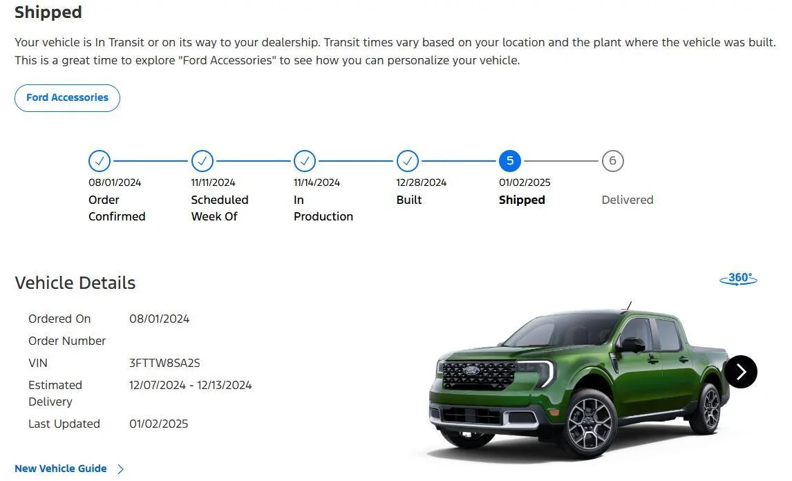 Ford Maverick 2025 Maverick Now Shipping! Received my Shipped update 1735911151560-k8
