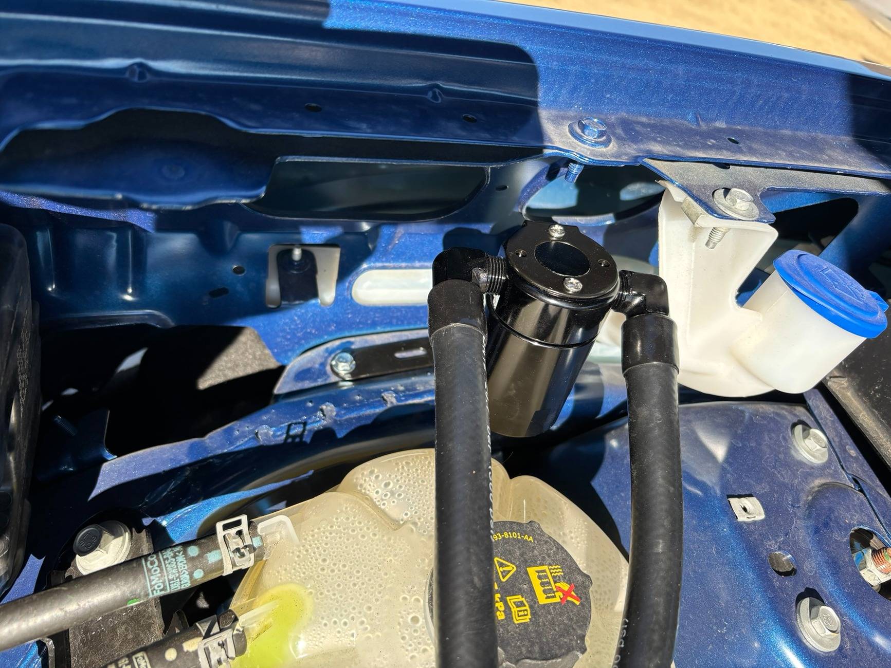 Ford Maverick P.S.I.Clone - The ST We Wish Ford Had Built Catch Can - Installed.JPEG
