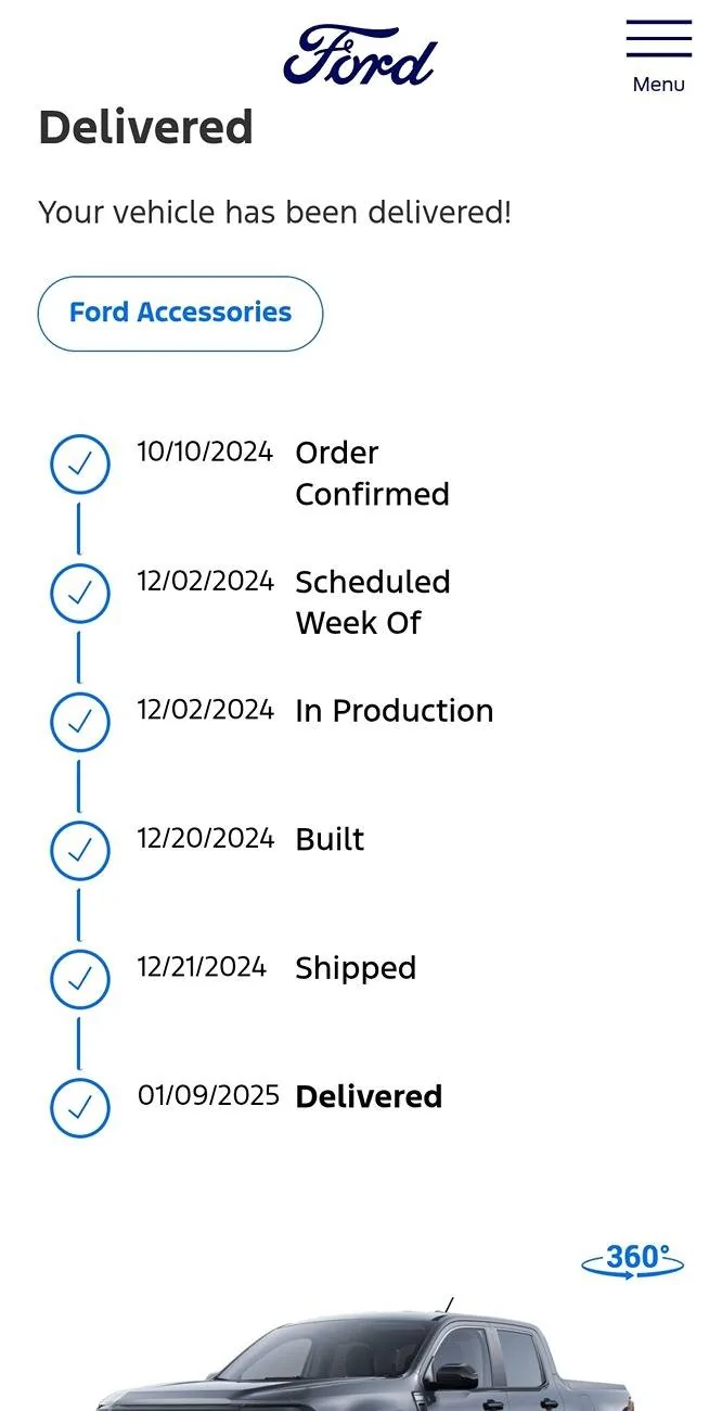 Ford Maverick 2025 Maverick Now Shipping! Received my Shipped update Screenshot_20250109_123110_Chrom
