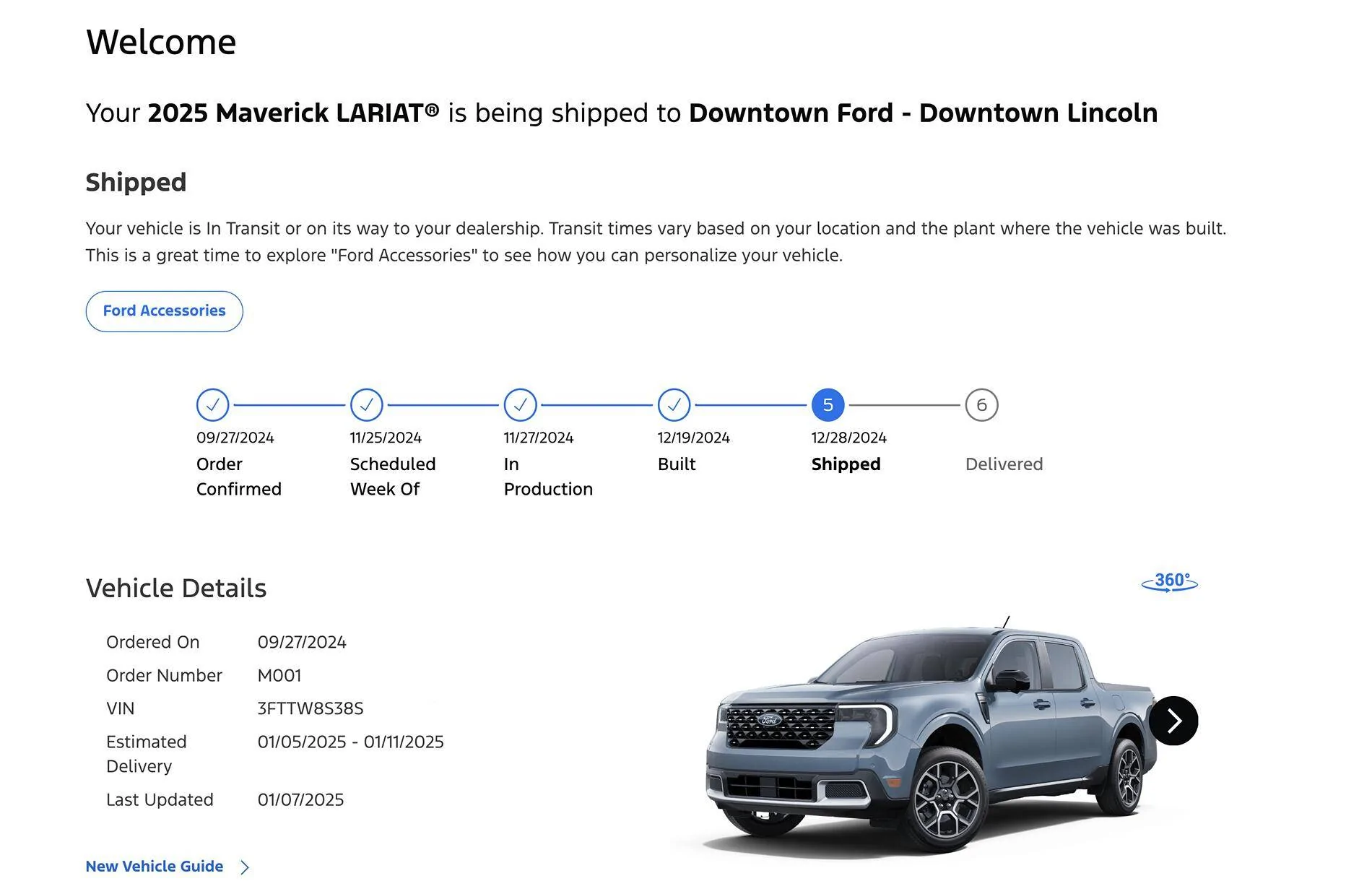 Ford Maverick 2025 Maverick Now Shipping! Received my Shipped update Maverick_Delivered