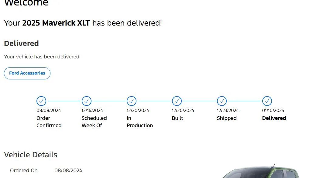 Ford Maverick 2025 Order in Status Limbo - Anyone Else? maverickdelivered