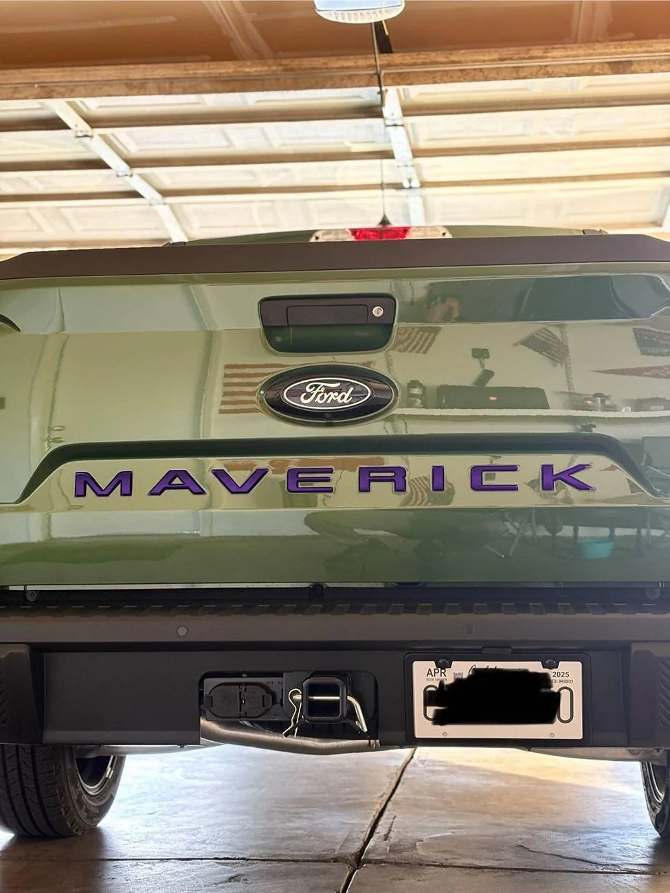 Ford Maverick Eruption Green Tailgate Lettering Color Choices mav_pur
