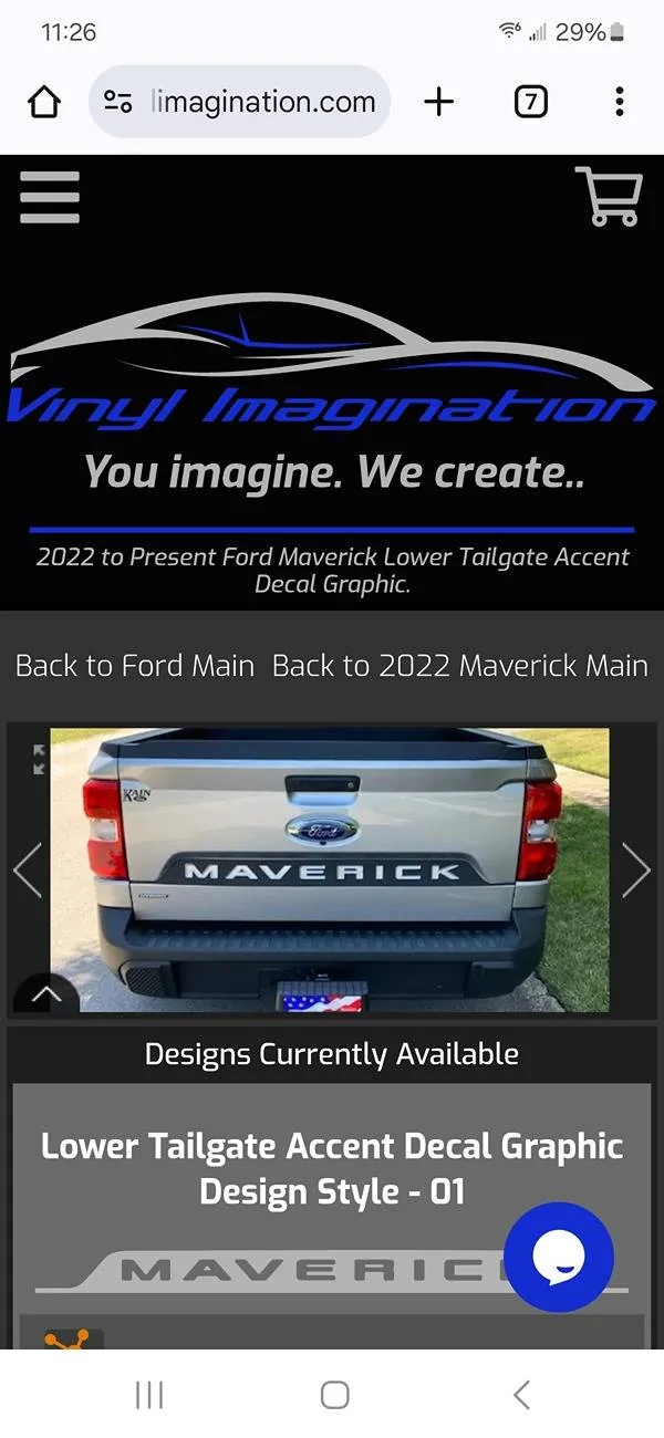 Ford Maverick Eruption Green Tailgate Lettering Color Choices 1000007336