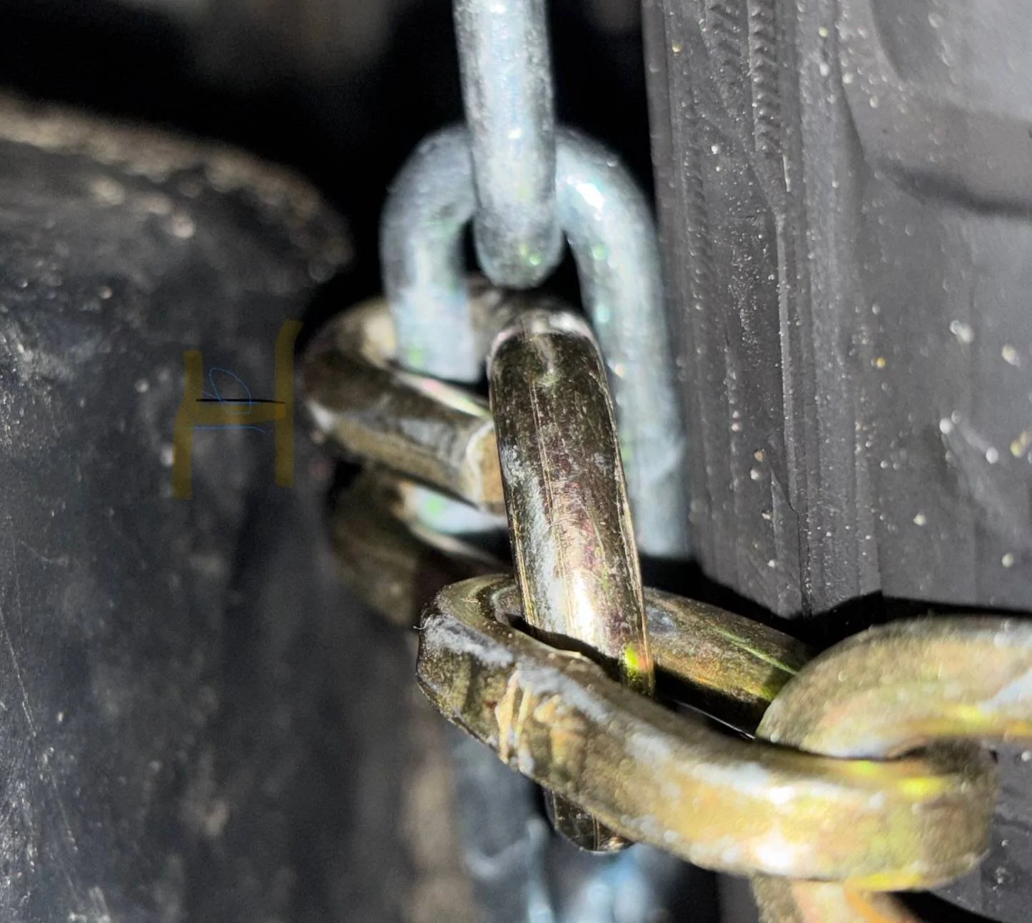 Ford Maverick Tire Chains. IMG_6676