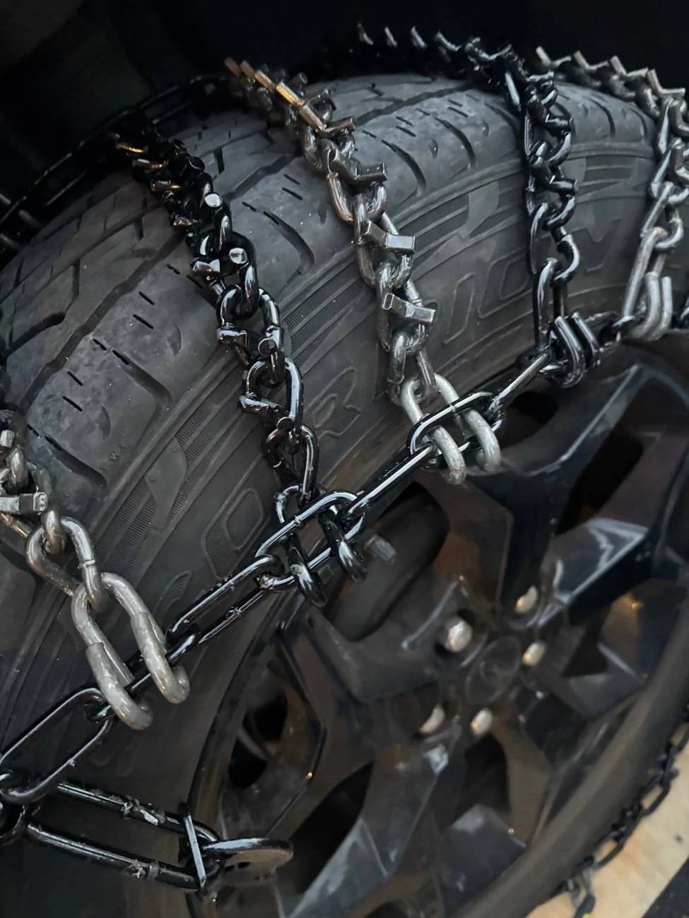 Ford Maverick Tire Chains. IMG_6759