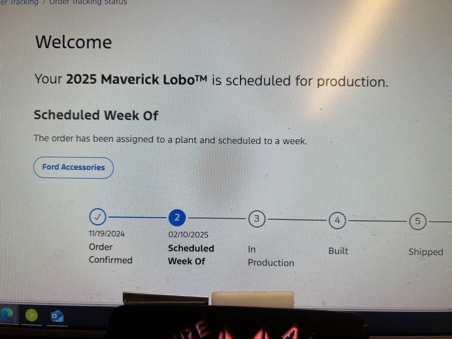 Ford Maverick Has anyone who pre-ordered Lobo 702A receive a build alert yet? IMG_0574