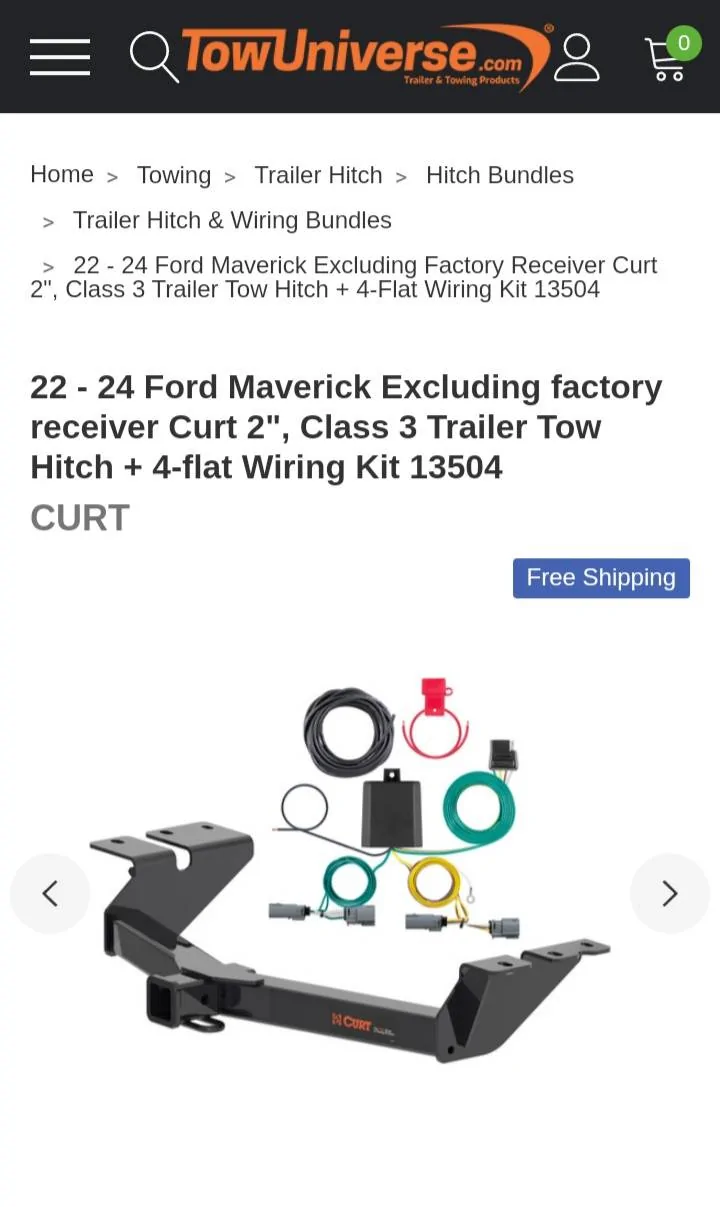 Ford Maverick Harbor Freight 5000 lb hitch receiver DIY install 20250115_102659
