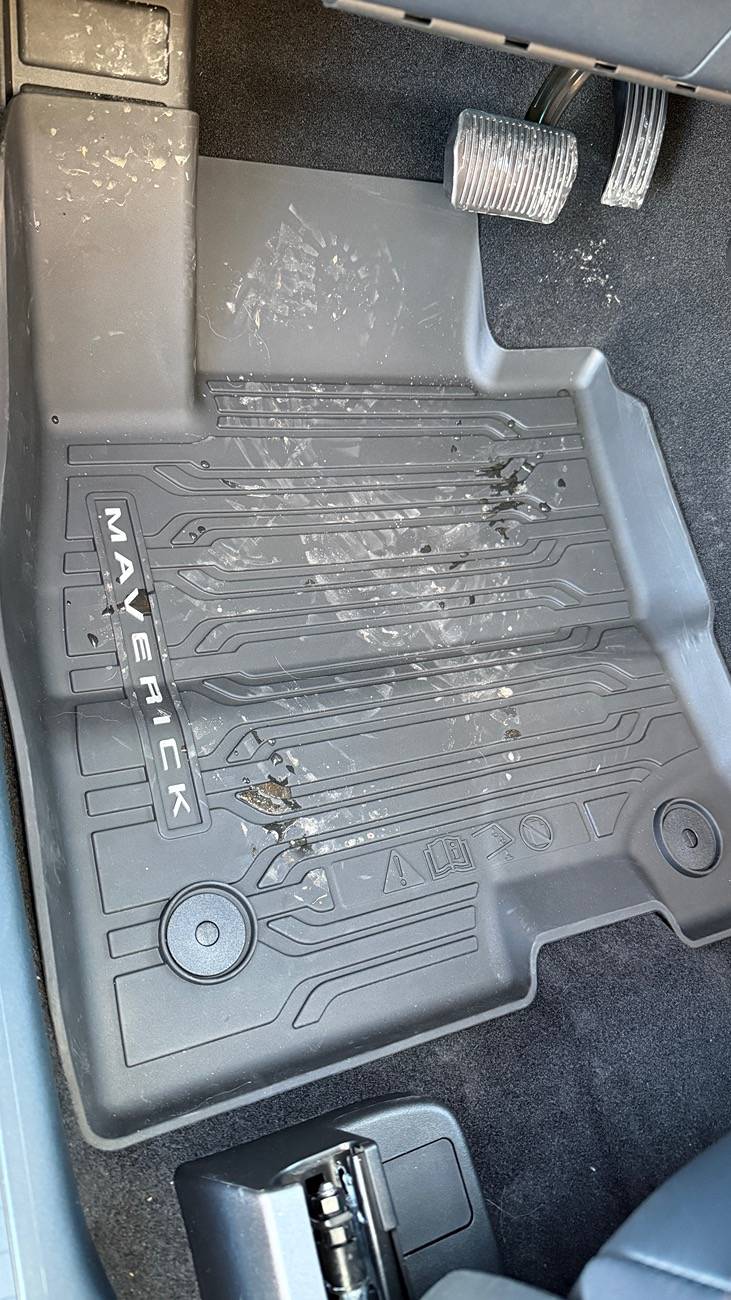 Ford Maverick All weather mats installed IMG_0347