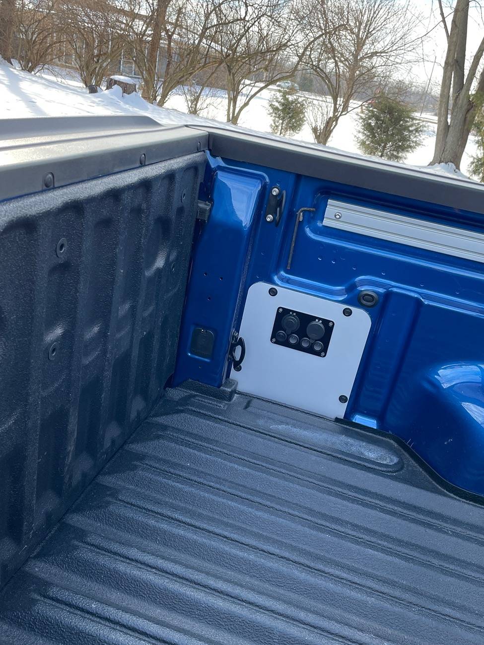 Ford Maverick 12v Charger Panel Mod for Bed Cubby IMG_6761