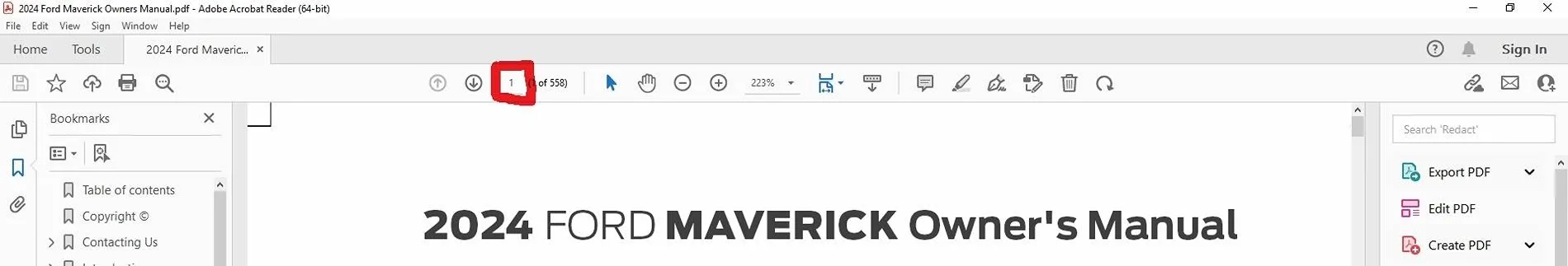 Ford Maverick Owner's Manual Help Please Image 001