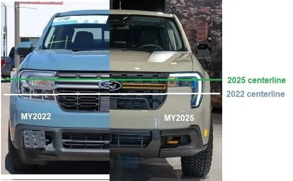 Ford Maverick MY2025 Lights vs MY2022 Lights...Any Different? 22-25 front