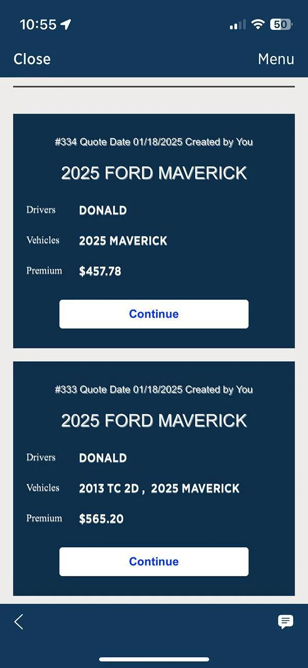 Ford Maverick Insurance Cost High compared to other vehicles IMG_3457