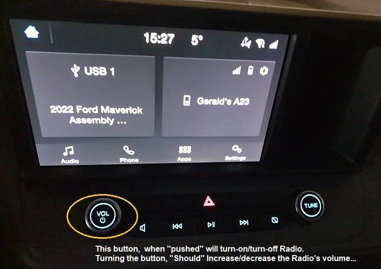 Ford Maverick How do you increase the volume? 2022 Mav Radio explaination 