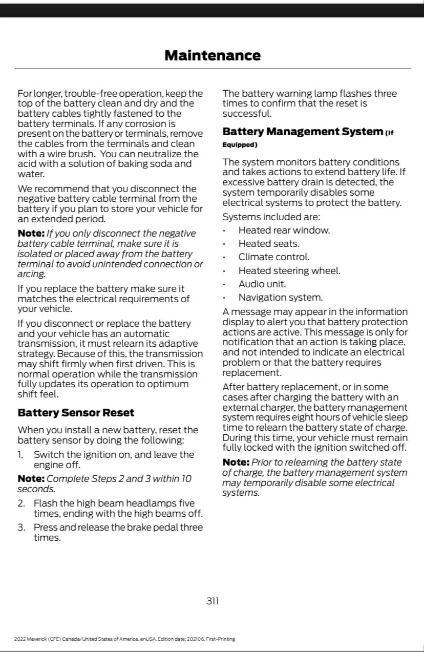 Ford Maverick Recall: 25S02 12V BATTERY INSPECTION IMG_4298