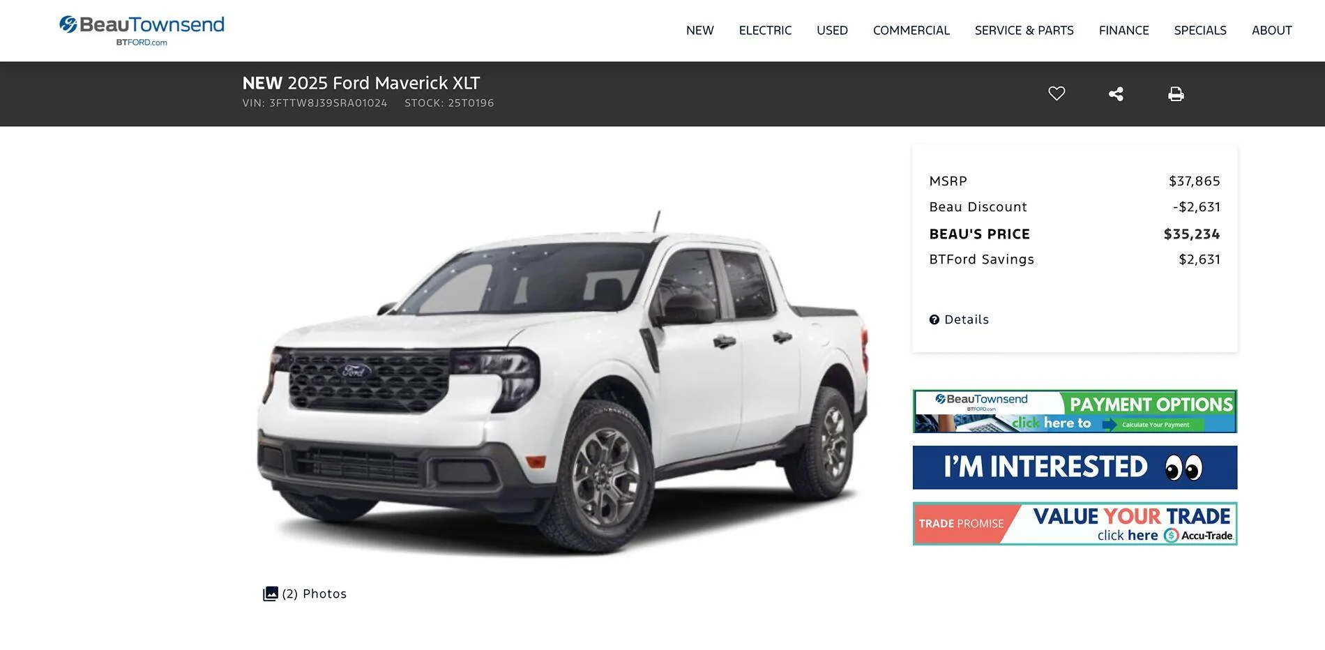 Ford Maverick Don't trade in your "old" Maverick for a 2025 model! Screenshot 2025-01-23 at 4.38.22 PM