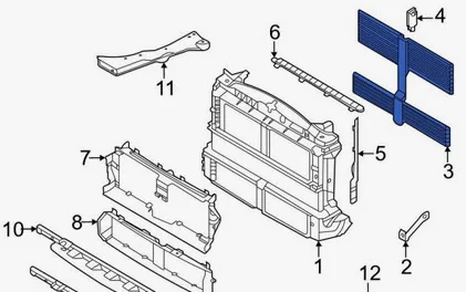 Ford Maverick Broken active grille shutters on 2025 Ford Maverick 22-24 Radiator Shutter Assembly