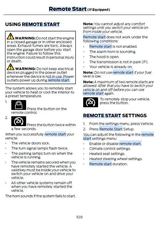 Ford Maverick Hi to remote shut off with remote RemoteStart