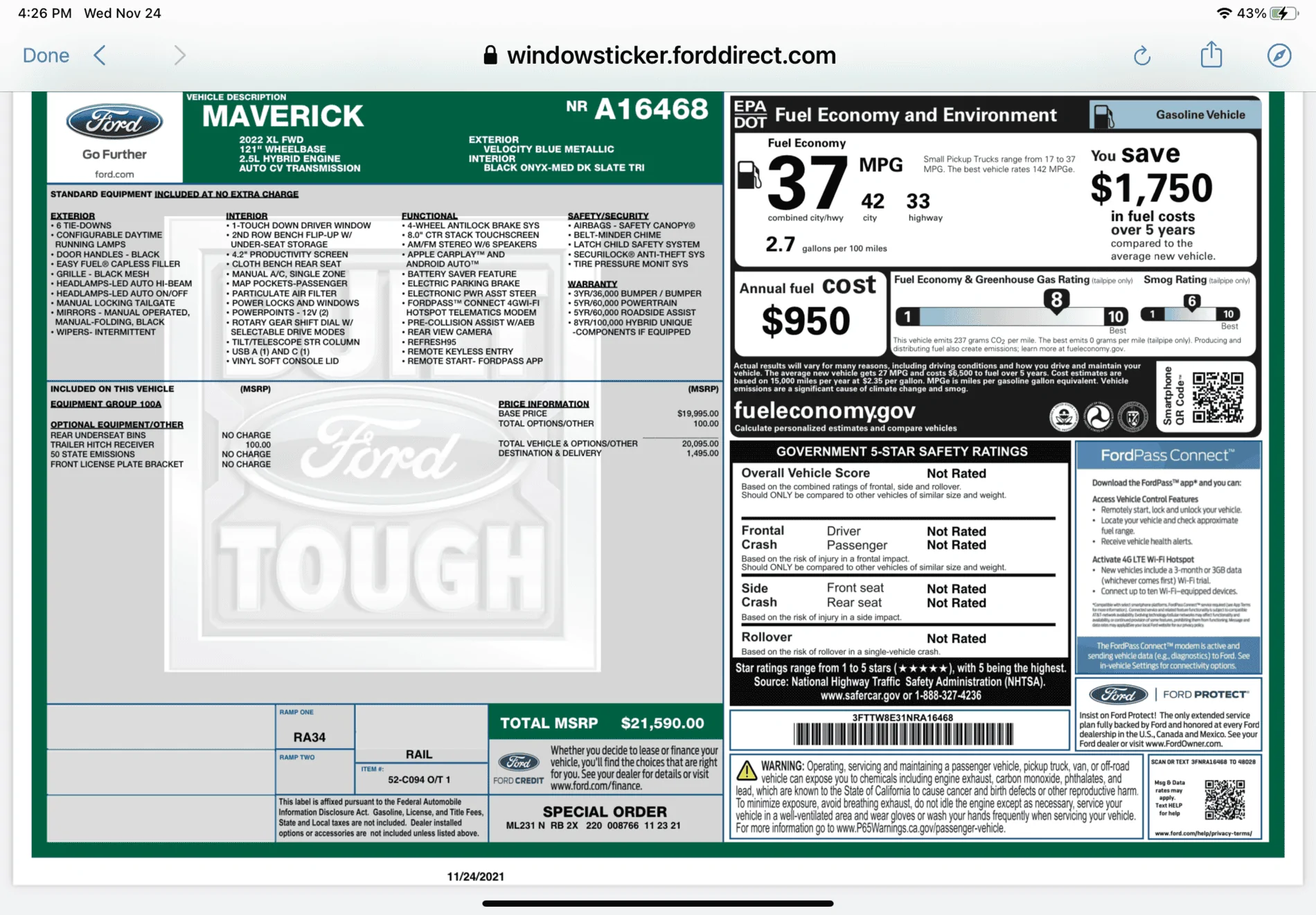Ford Maverick 📢 OKTB Hybrid Maverick Date Confirmed = 12/8/21 0E8572BF-C1EF-402A-A38F-AD2DE7709CD8