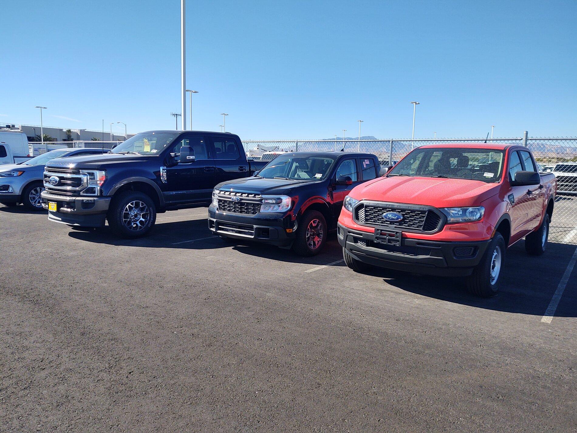 Ford Maverick F250, Maverick, Ranger Size Comparison IMG_20211105_110121902_HDR