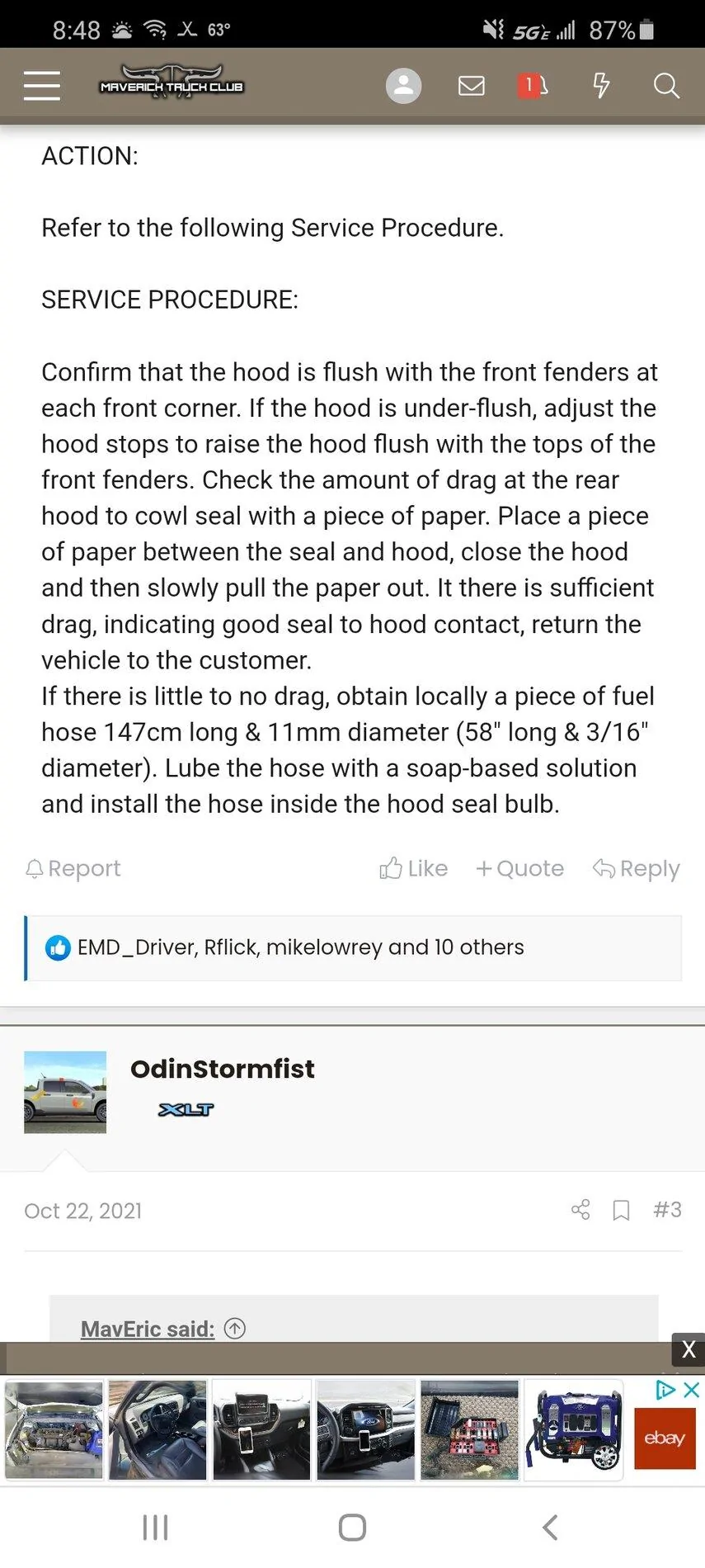 Ford Maverick TSB & FIX: Hood Flutter Shake at Highway Speeds Screenshot_20211127-204851_Chrom