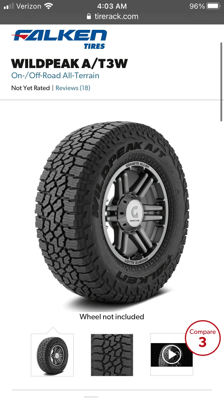 Ford Maverick Alpha Foxtrot 17" wheels with Falken Wildpeak AT3W 235/65/17 tires on Maverick XL 7E41B146-6EAB-4068-9472-5B88AA78CDCF