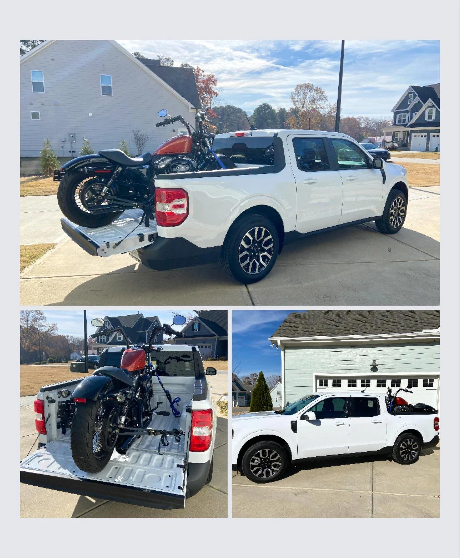 Ford Maverick What's your Maverick hauling in the bed? [Photos Edition] 2022 Ford Maverick carrying motorcycle Harley Sportster 48