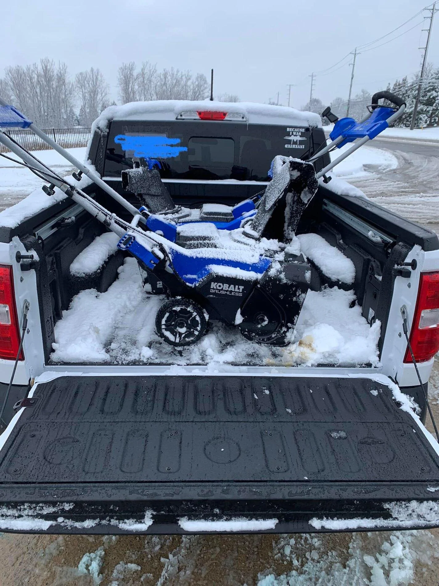 Ford Maverick What's your Maverick hauling in the bed? [Photos Edition] 2022 Ford Maverick bed Two 80v kobalt snow blowers fit perfect