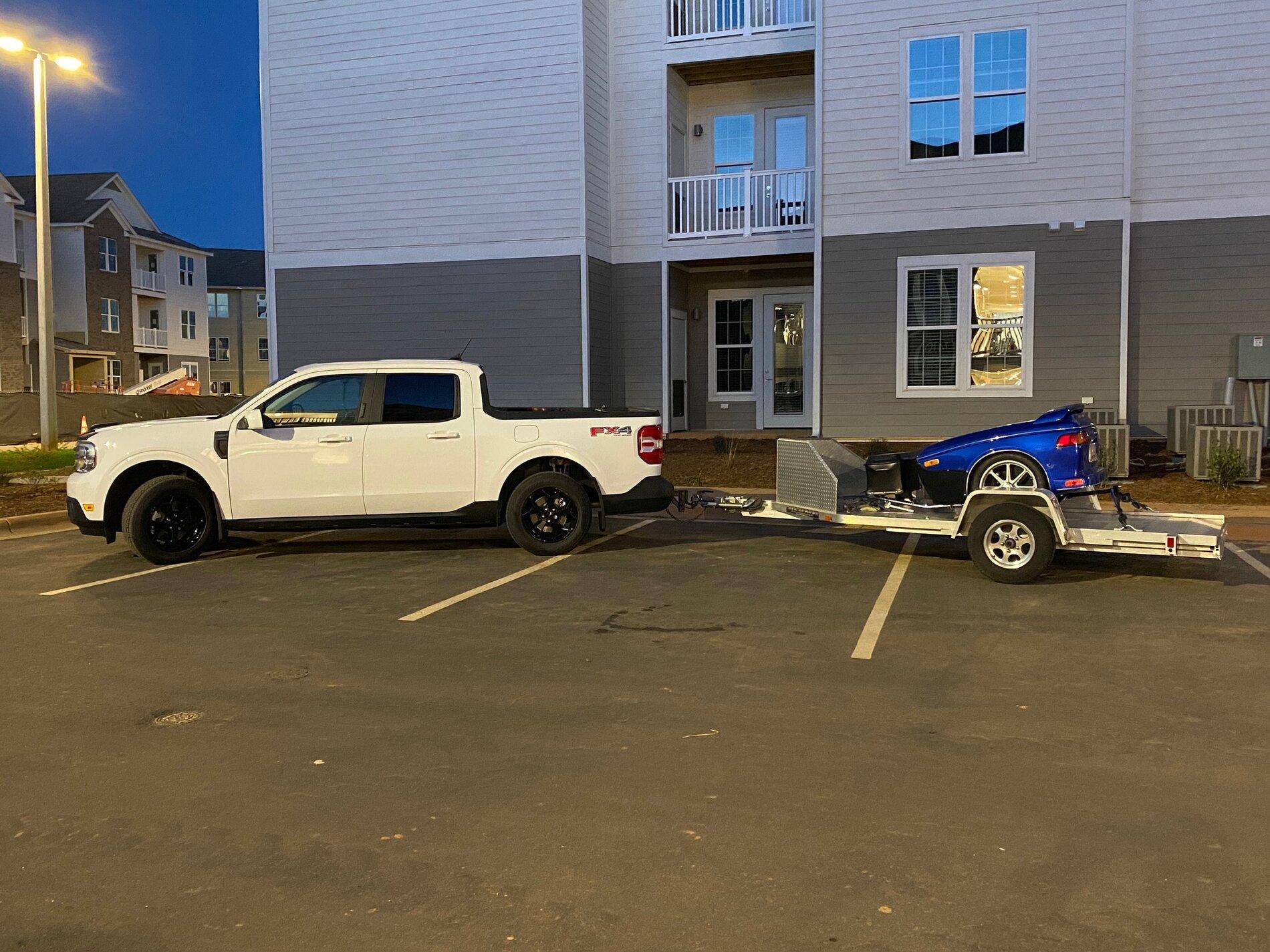 Ford Maverick 3000 miles on the Maverick! Maverick pulling Aluma