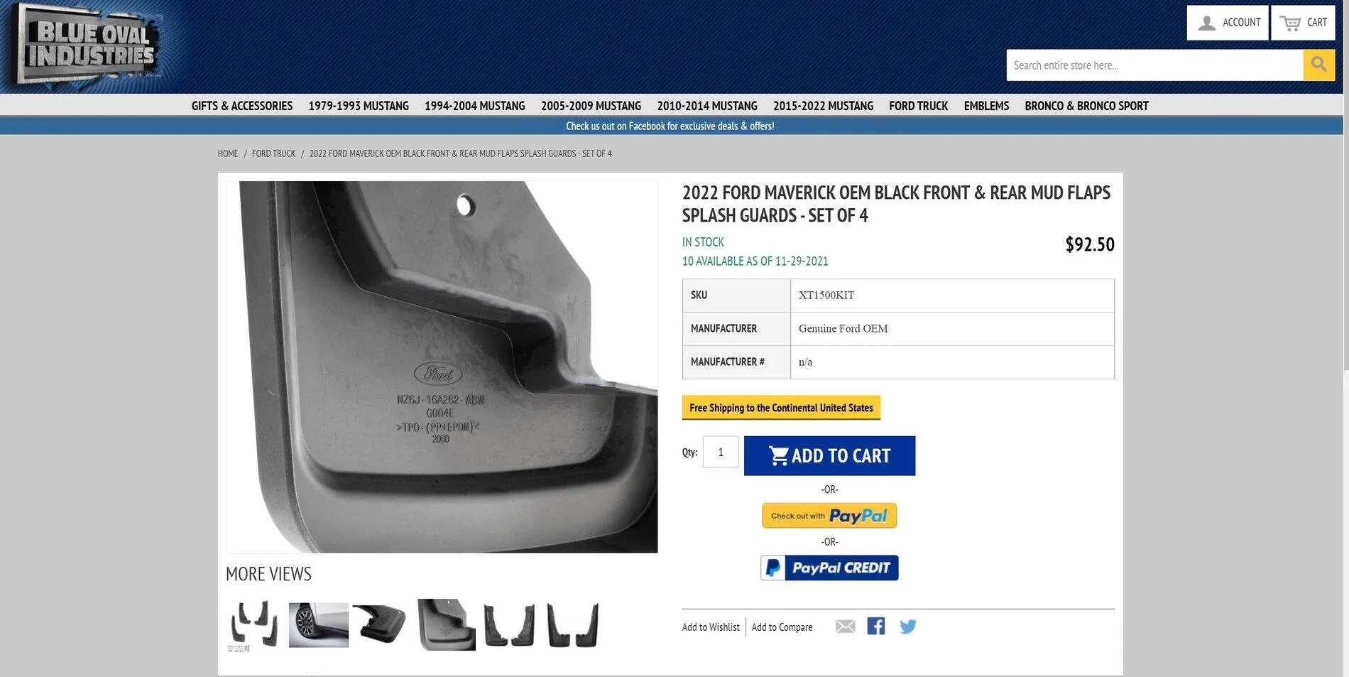 Ford Maverick Splash guards  OEM Ford .if anyone is interested full sets front and back Splash Guards