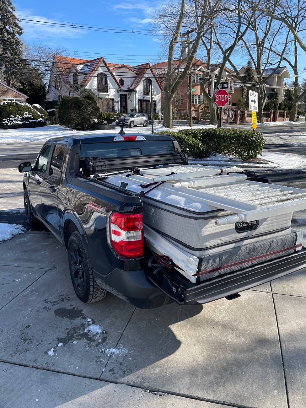 Ford Maverick Hauling the old trundle bed! IMG_4489