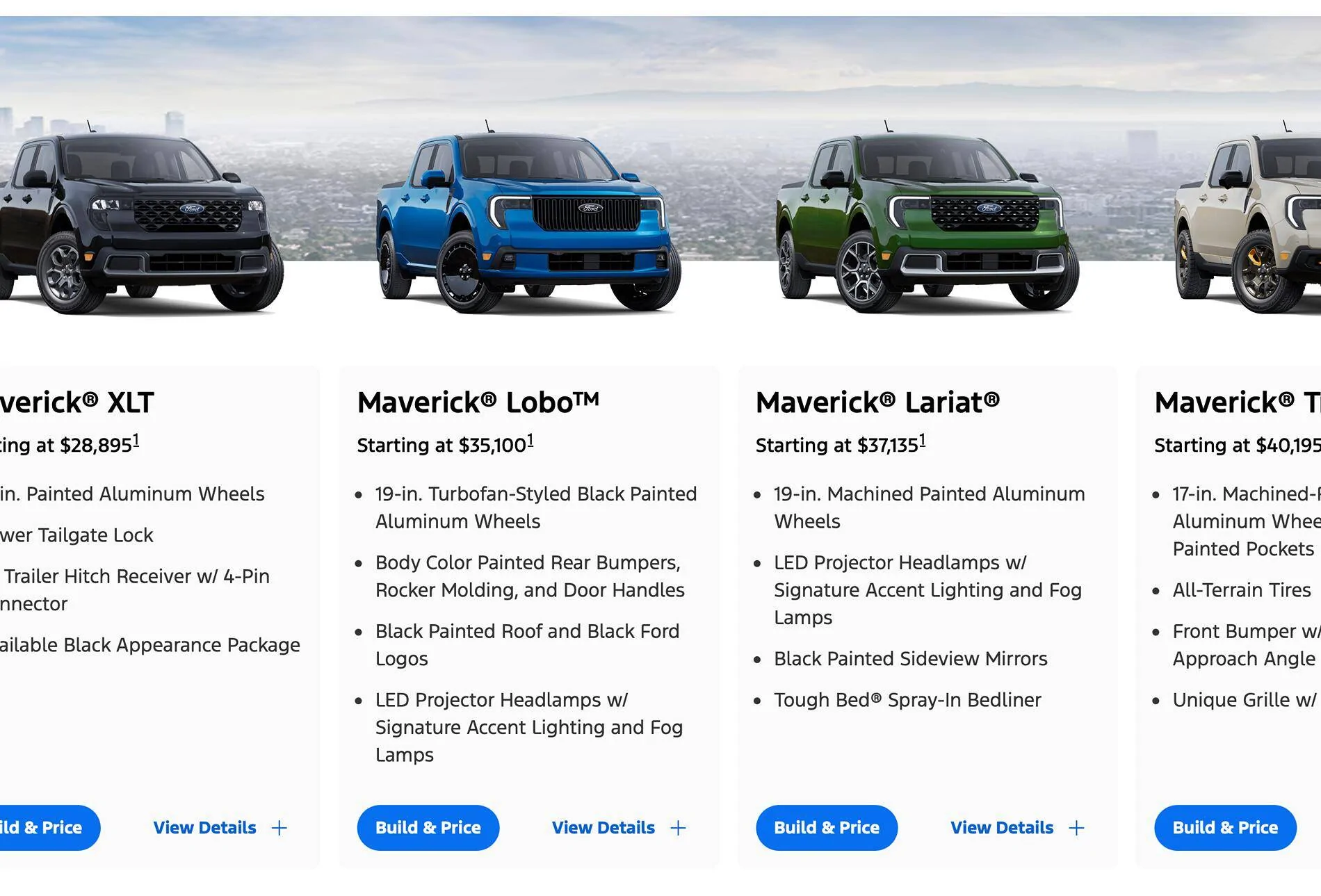 Ford Maverick Job 1 vs Job 2 Screenshot 2025-01-25 at 7.18.16 PM