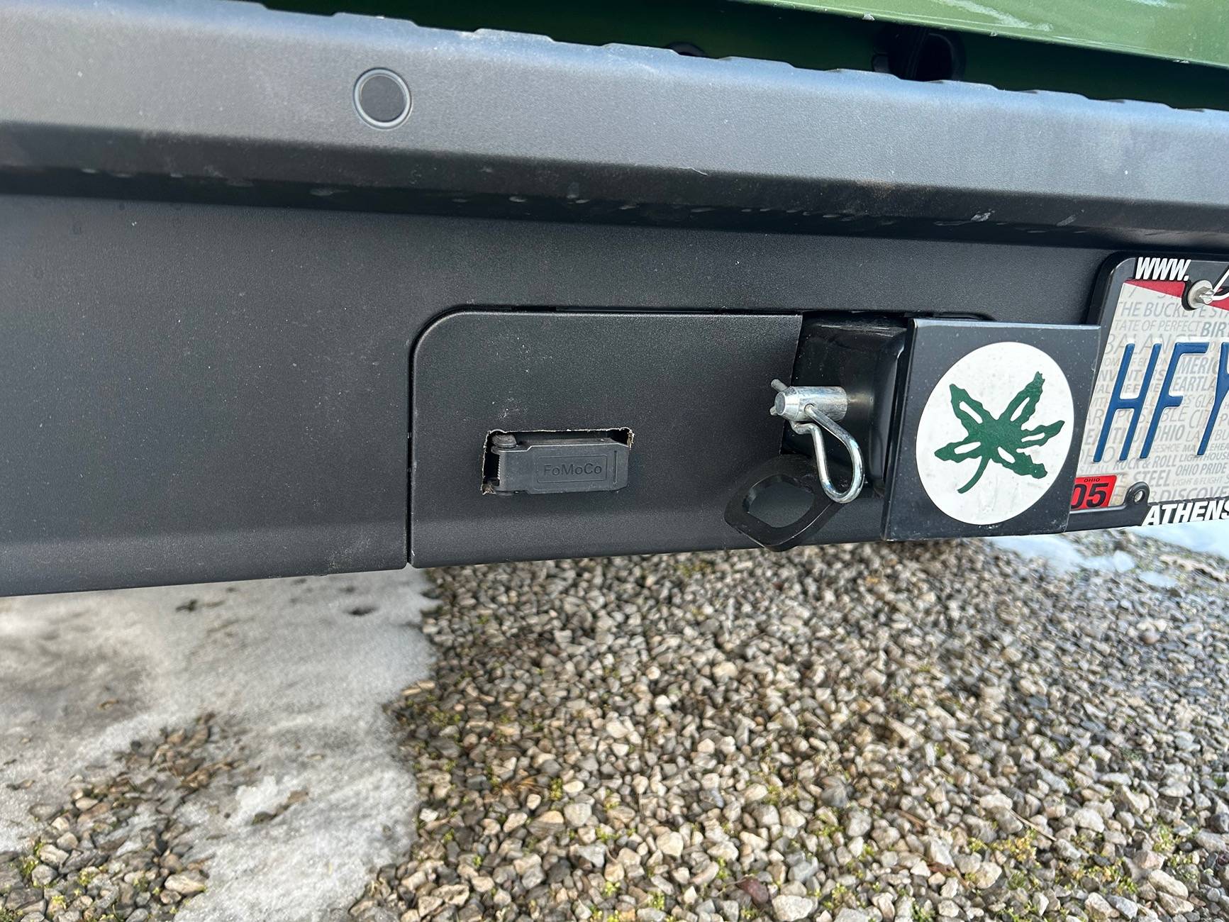 Ford Maverick Clean up area around the trailer hitch IMG_1298