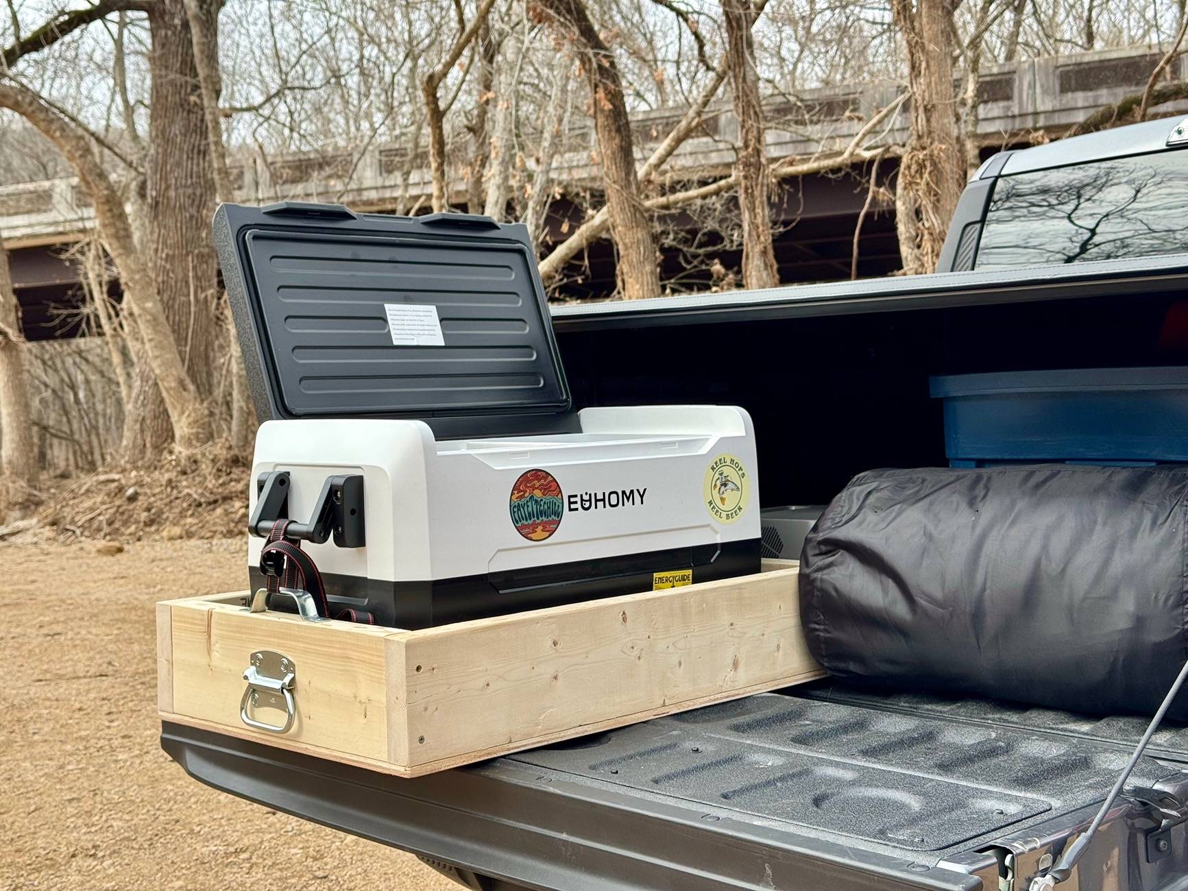 Ford Maverick DIY Bed Tray for 12v Fridge + Power Station IMG_8916