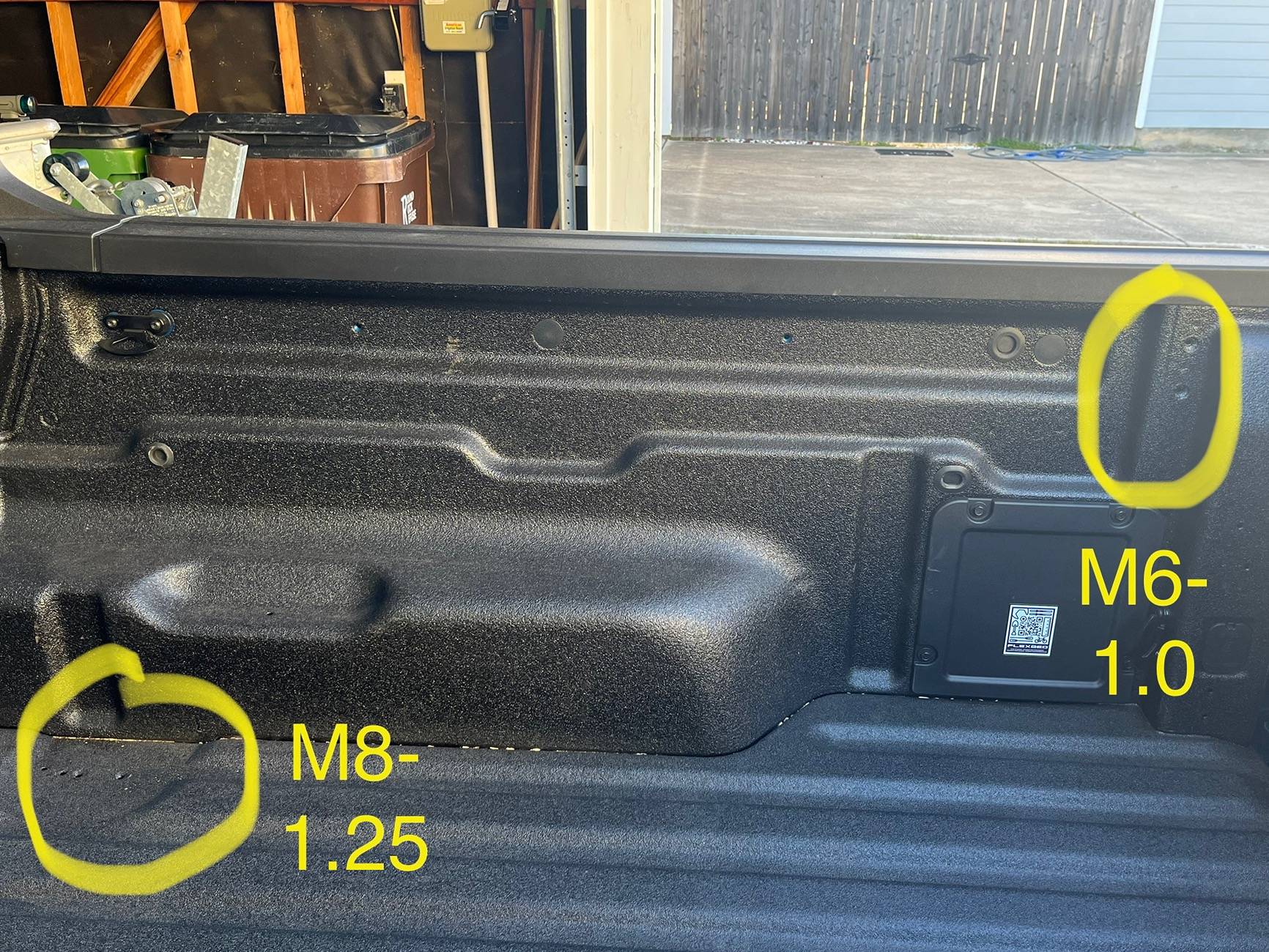 Ford Maverick Adding Bed Tie-Downs to 2025 XL -- DIY Instructions Writeup IMG_4041
