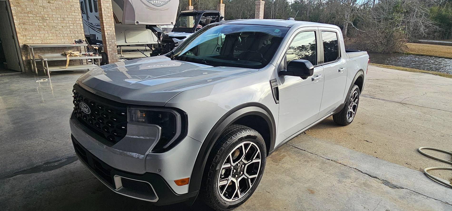 Ford Maverick Fender Flares installed on 2025 Maverick Space White 20250131_160406